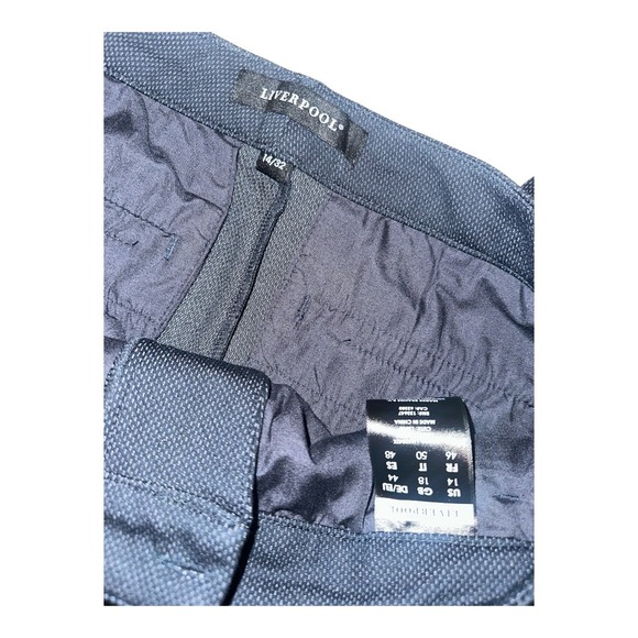 Liverpool Navy Blue Textured Straight Leg Trouser, Womens 14/32 - Picture 5 of 9